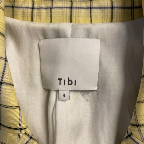 TIBI checker printed plaid wrapping blazer jacket - Picture 12 of 12